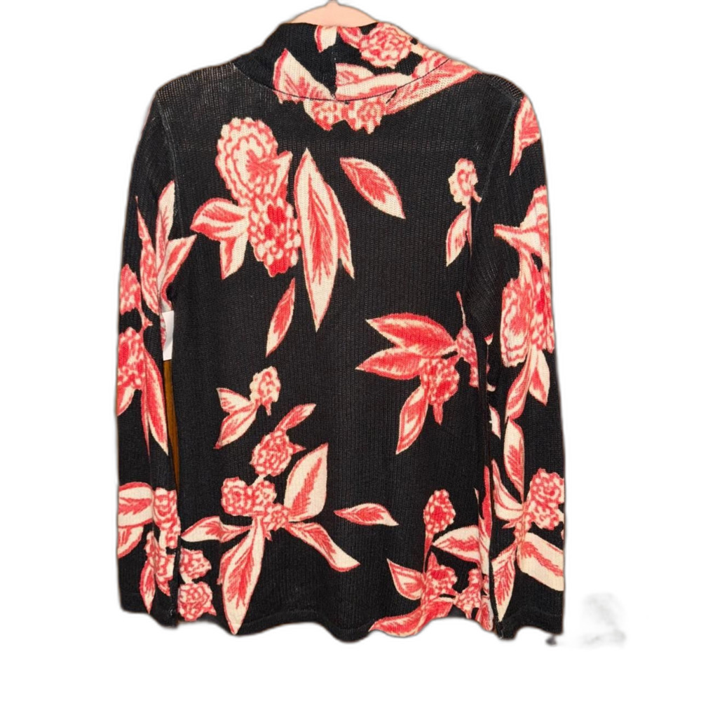 Nic + zoe Women's multicolor floral mock neck Jumper size small sweater